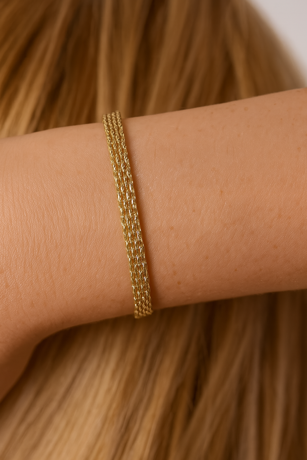 Calkkrer Gouden handkettingarmband met vingerring, elegante kristallen armbanden, modieuze handkettingring, handketting, dameshandkettingarmband, L